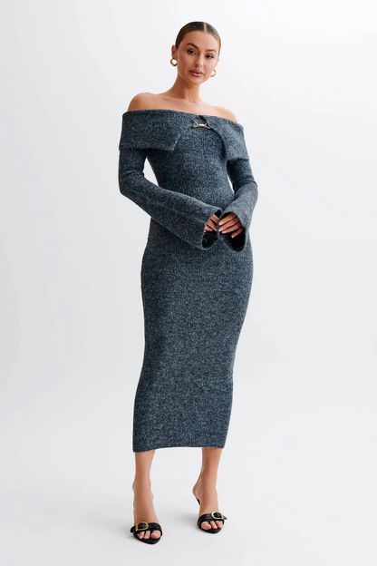 JESSY | OFF SHOULDER KNIT DRESS